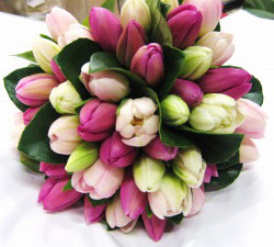 Ślubny bukiet z tulipanów