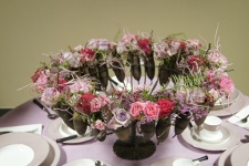  Różowa dekoracja stołu